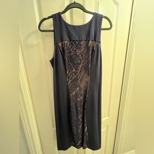 BCBGMaxAzria Lace dress, Large, dark blue